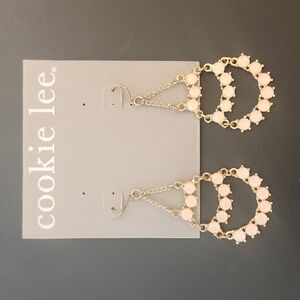 Cookie Lee Pink Crystals Goldtone Chandelier Drop Earrings